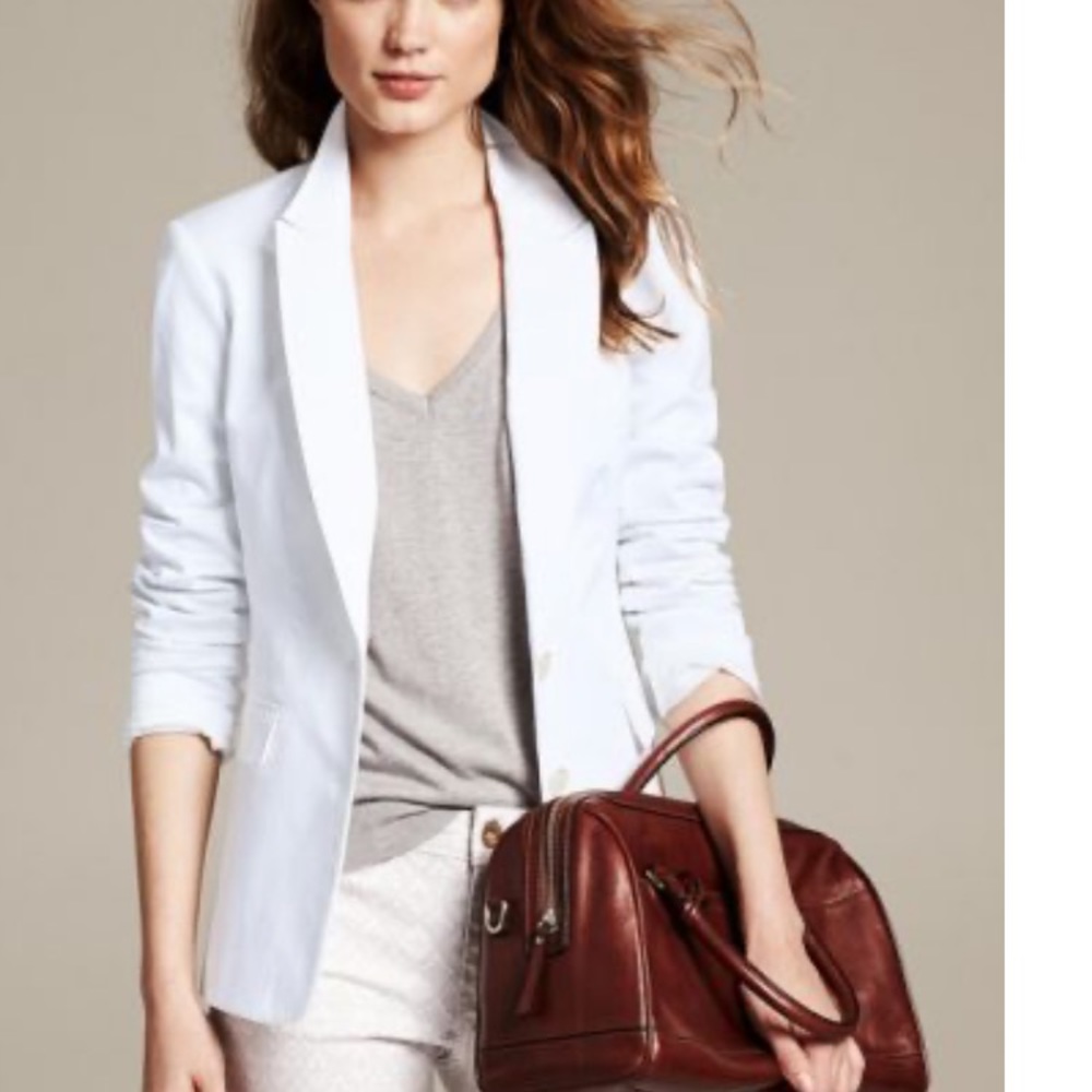 Banana Republic white blazer